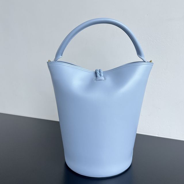 BV original calfskin large liberta bucket bag 806038 light blue