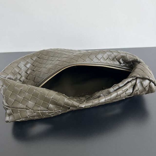 BV original lambskin large jodie hobo bag 600261 dark khaki