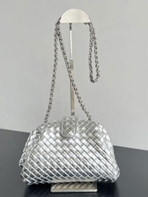 BV original lambskin small lauren 1980 clutch 804038 silver