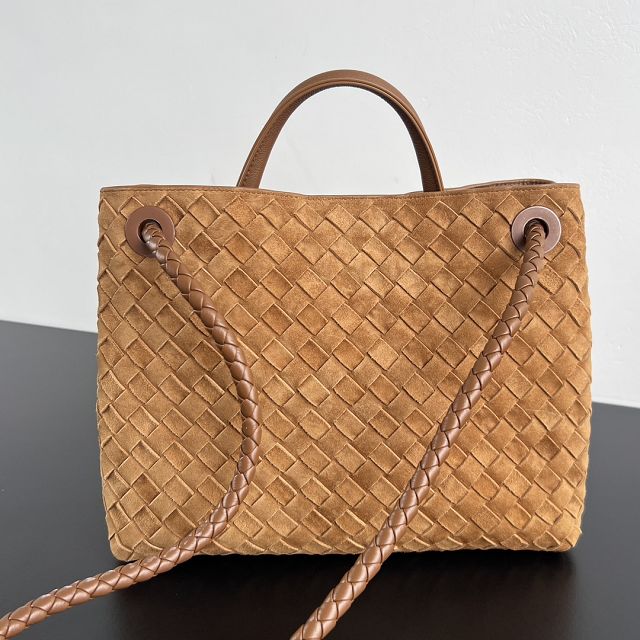 BV original suede small andiamo 743568 amber