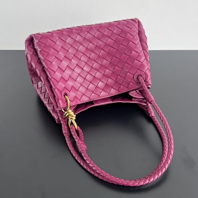 BV original lambskin medium parachute shoulder bag 835921 cinnabar