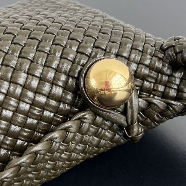 BV original calfskin medium tosca shoulder bag 716974 dark khaki