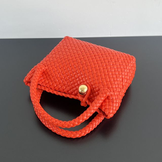 BV original calfskin small tosca shoulder bag 776755 orange