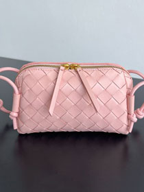 BV original lambskin concert pouch 794258 rose