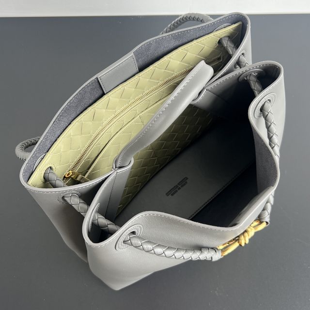 BV original calfskin medium andiamo bag 810214 grey