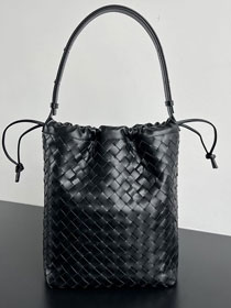 BV original lambskin biblioteca bucket 836020 black