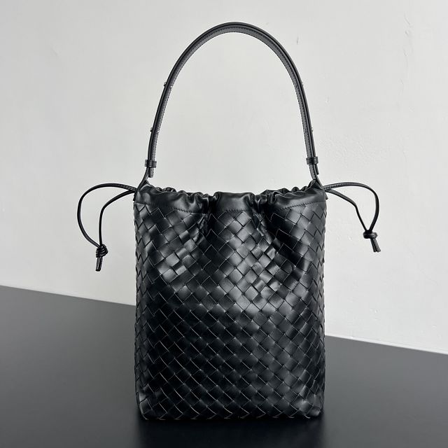 BV original lambskin biblioteca bucket 836020 black