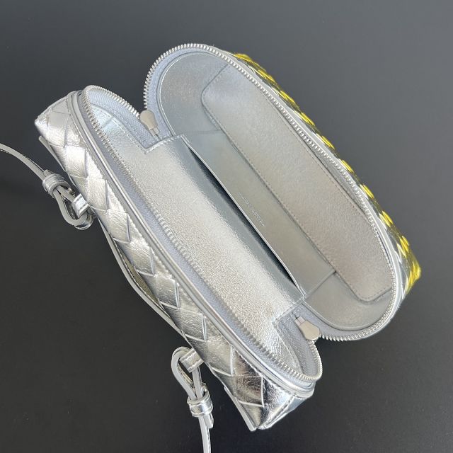 BV original calfskin bang bang vanity case 789109 silver&green