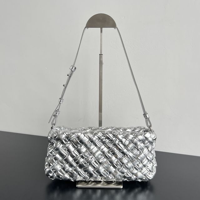 BV original calfskin cha-cha shoulder bag 785780 silver
