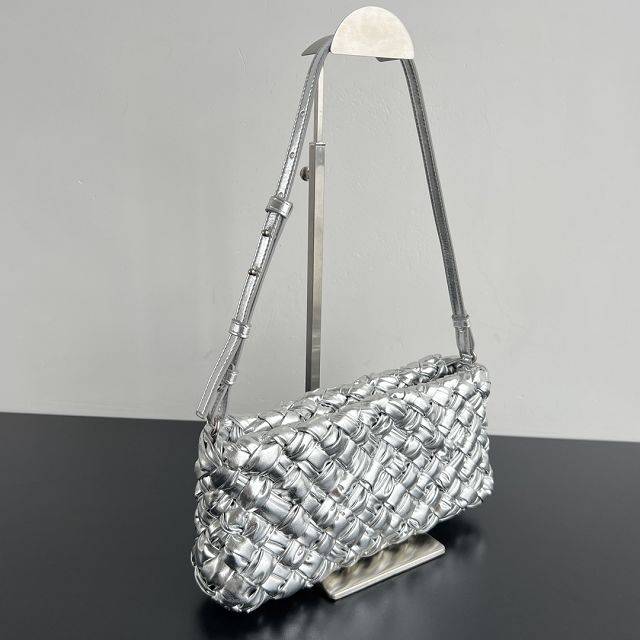 BV original calfskin cha-cha shoulder bag 785780 silver
