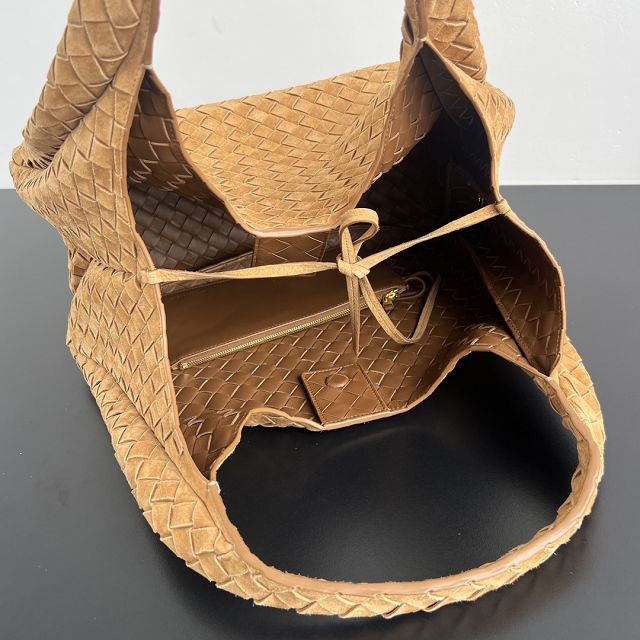 BV original suede large campana bag 844250 amber