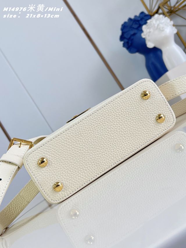 Louis vuitton original calfskin capucines mini M14396 beige