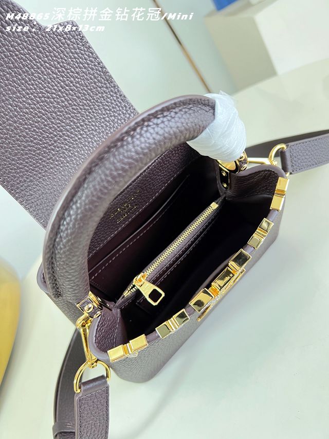 Louis vuitton original calfskin capucines mini M14976 datewood