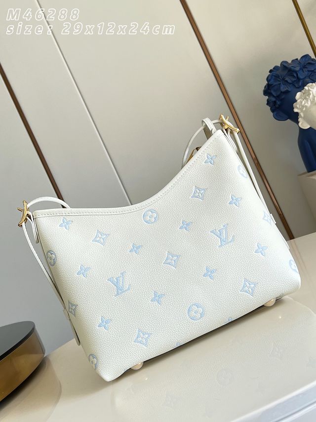 Louis vuitton original calfskin carryAll pm M27573 milky&blue