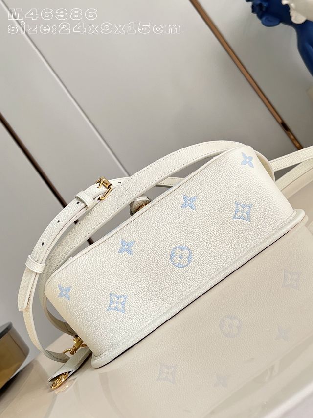 Louis vuitton original calfskin diane satchel M28054 milky&blue