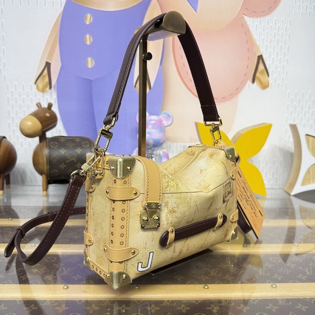 Louis vuitton original canvas side trunk MM M12480 beige