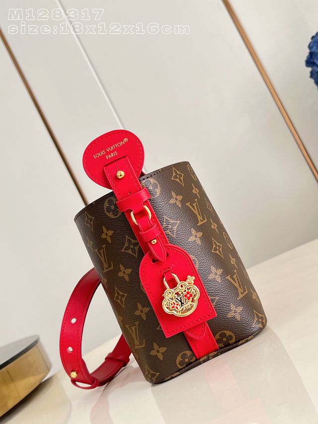 Louis vuitton original monogram canvas all In BB M28317 red