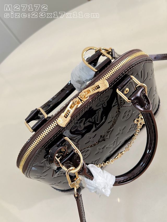 Louis vuitton original varnished calfskin alma BB M27172 datewood