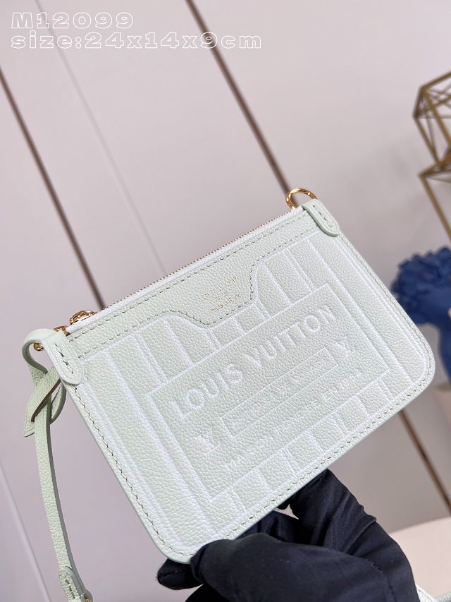 Louis vuitton original calfskin&canvas neverfull Inside out BB M12099 green