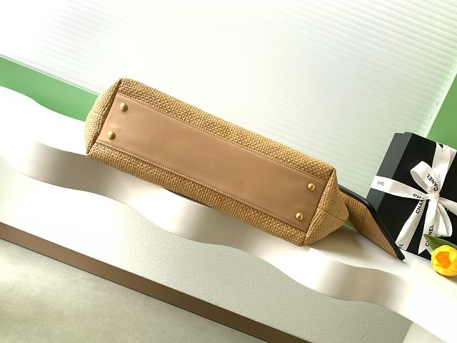 CC original raffia maxi shopping bag AS5463 beige