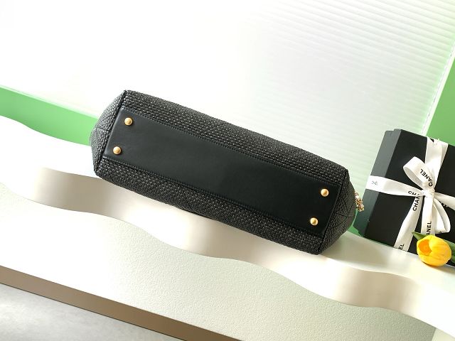 CC original raffia maxi shopping bag AS5463 black