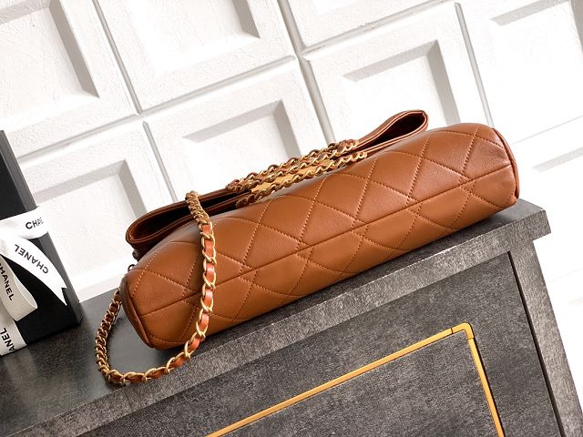 CC original calfskin large handbag AS5936 brown