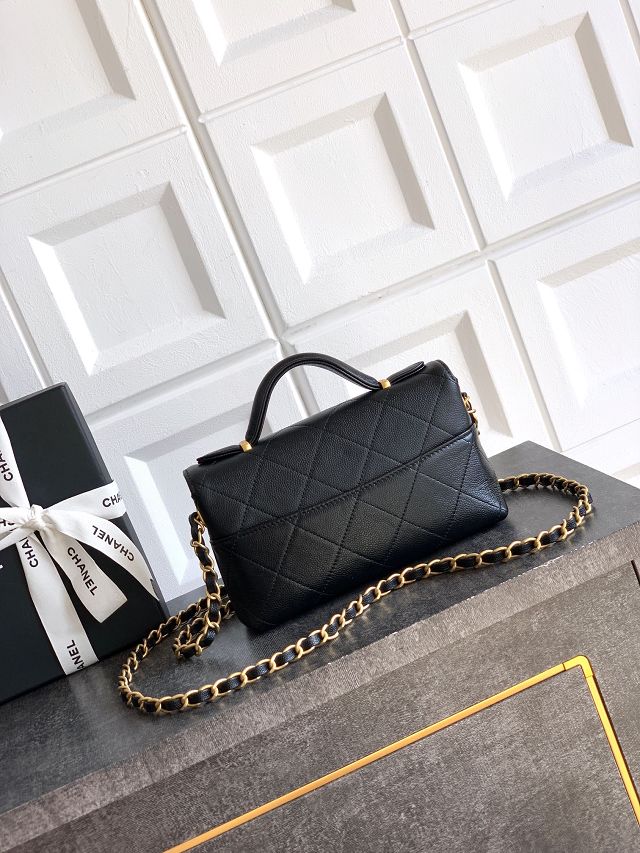 CC original grained calfskin mini flap bag AS5986 black