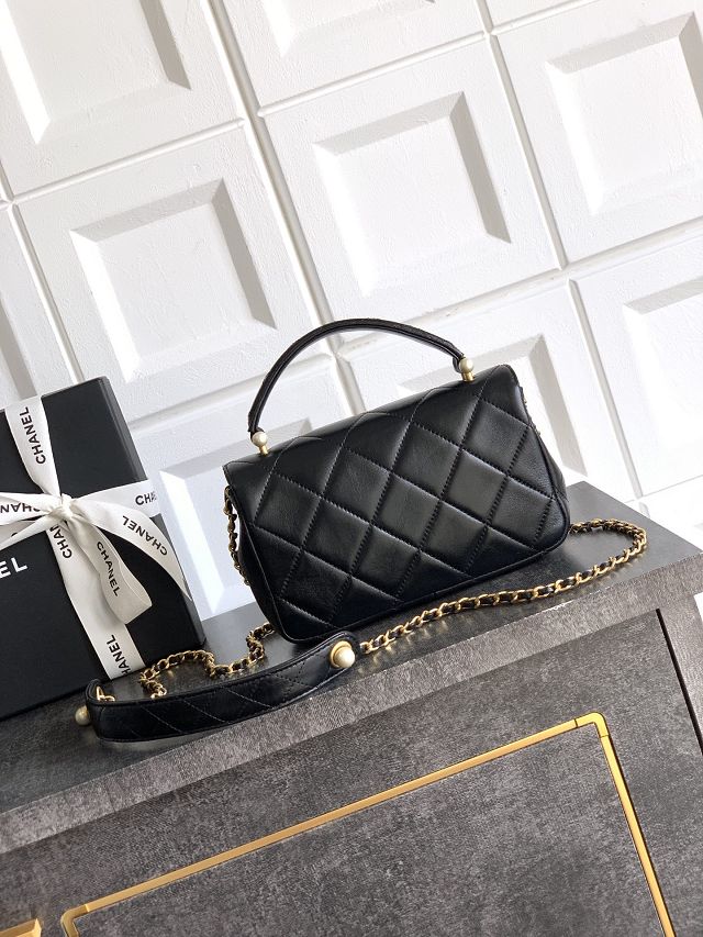 CC original lambskin mini flap bag AS5399 black