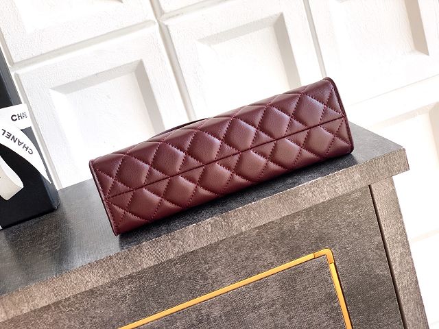 CC original lambskin shoulder bag AS6045 bordeaux