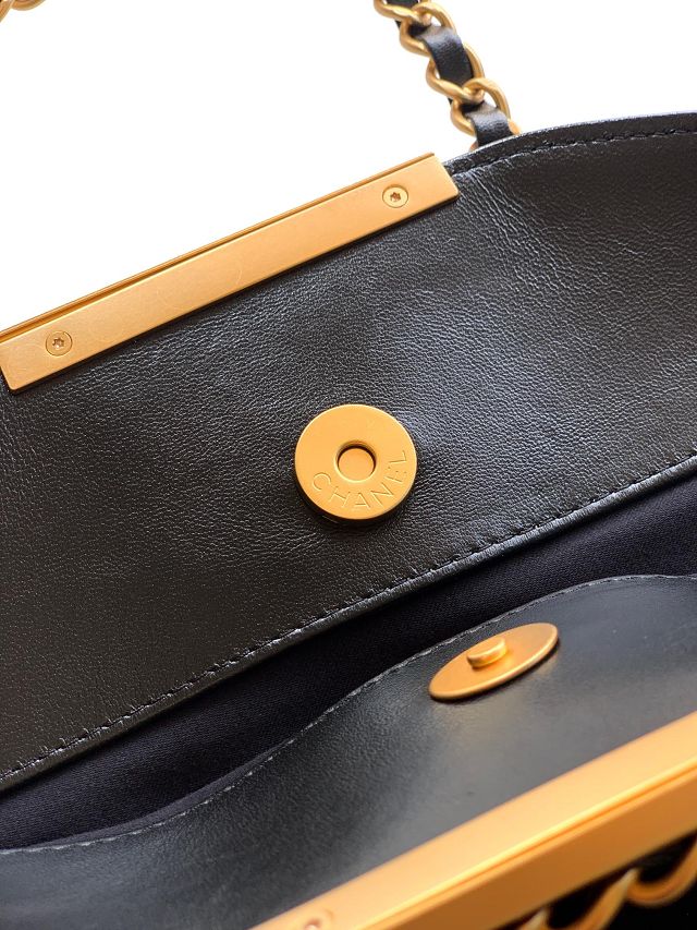 CC original suede calfskin large handbag AS5936 black