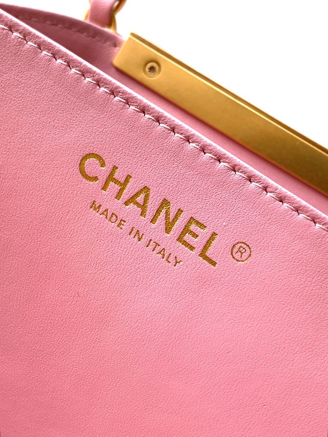 CC original suede calfskin large handbag AS5936 pink