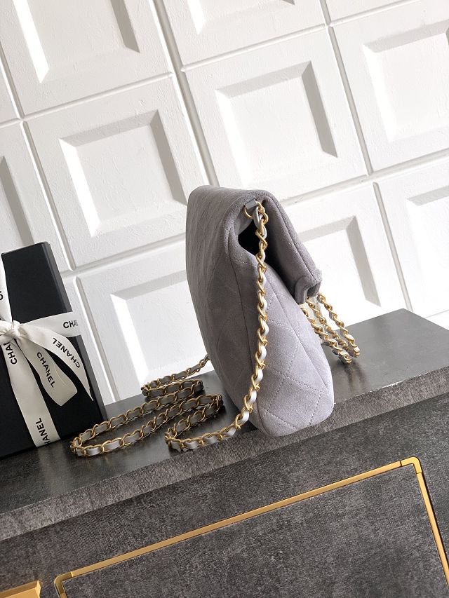CC original suede calfskin medium handbag AS5896 grey