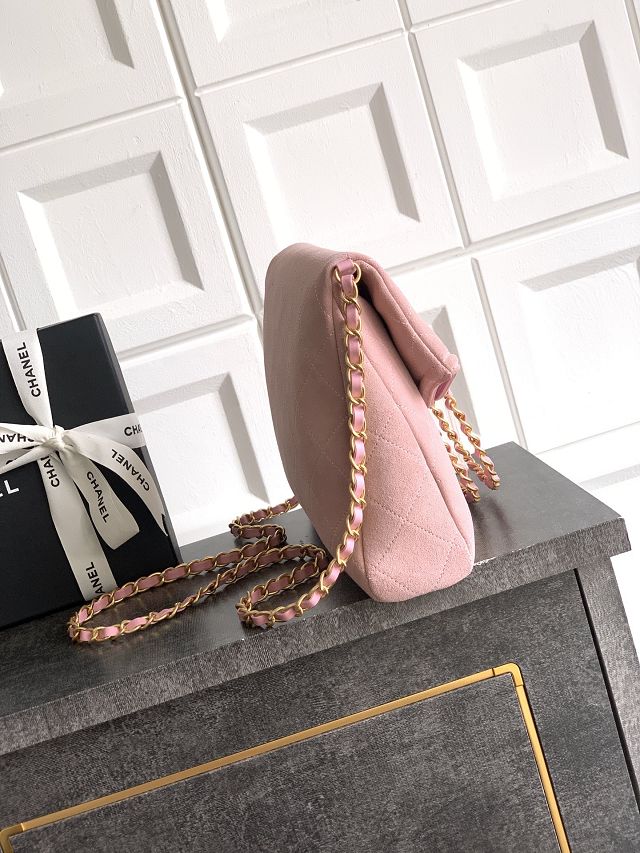 CC original suede calfskin medium handbag AS5896 pink