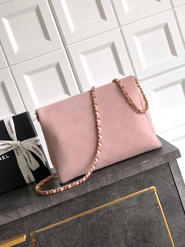 CC original suede calfskin medium handbag AS5896 pink