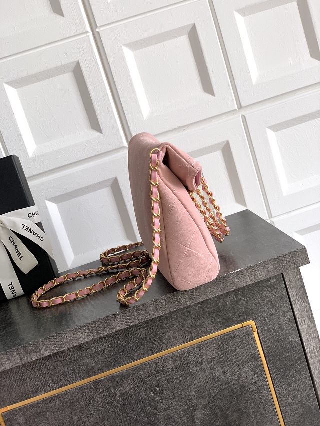 CC original suede calfskin small handbag AS5895 pink