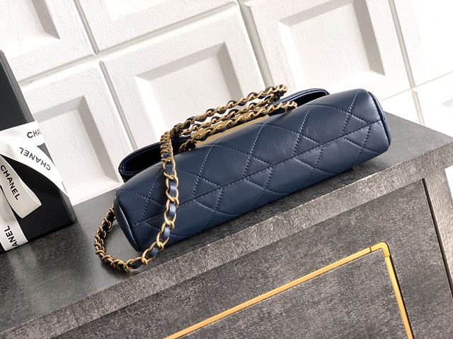 CC original calfskin small handbag AS5895 blue