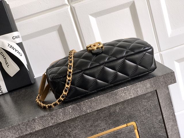 CC original suede&lambskin vanity with chain AP4670 black&beige