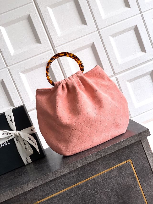 CC original suede calfskin medium hobo bag AS6010 pink