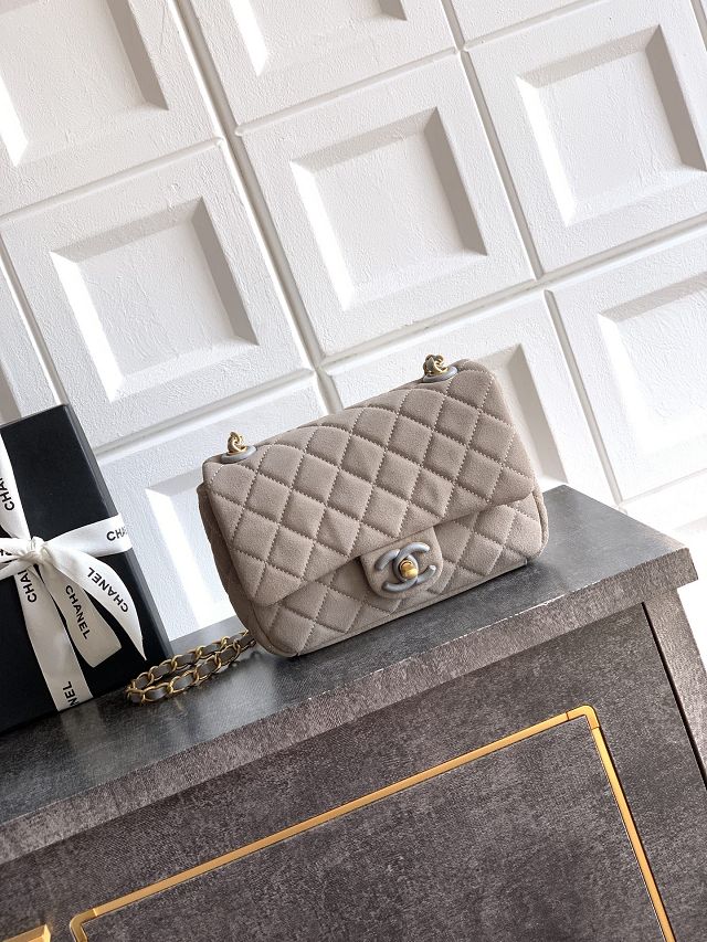 CC original suede calfskin mini flap bag AS5989