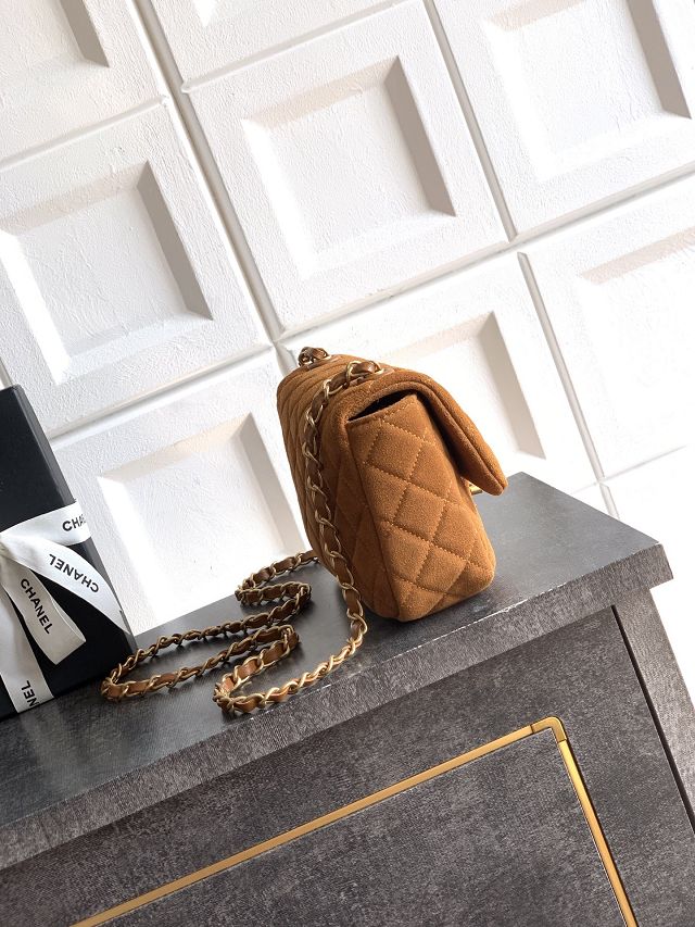 CC original suede calfskin mini flap bag AS5989