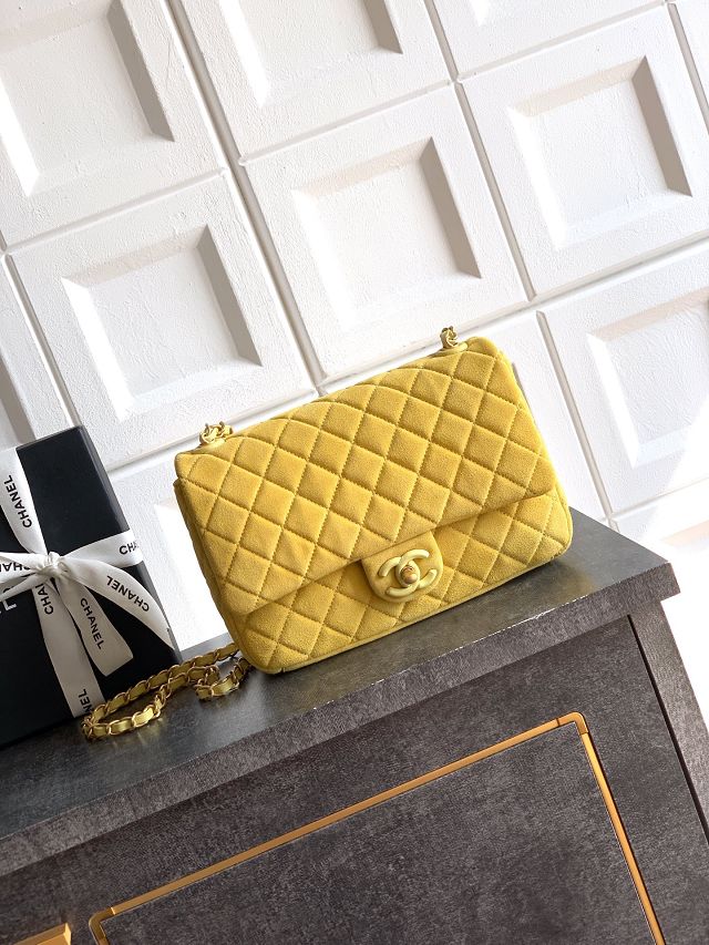 CC original suede calfskin small flap bag AS5991