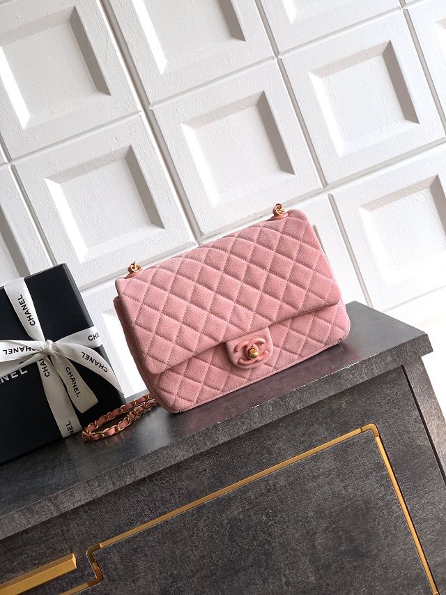 CC original suede calfskin small flap bag AS5991