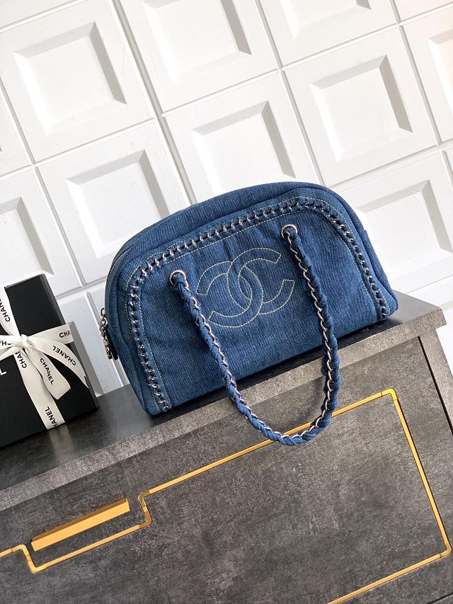 CC original denim medium bowling bag AS2181 blue