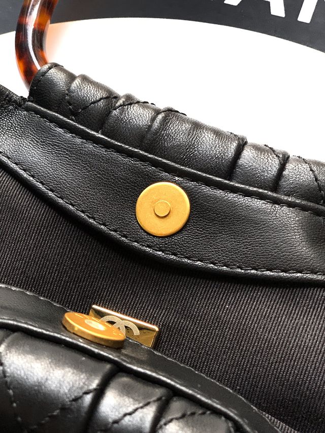 CC original lambskin medium hobo bag AS6010 black