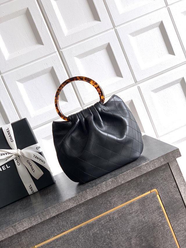 CC original lambskin small hobo bag AS6022 black