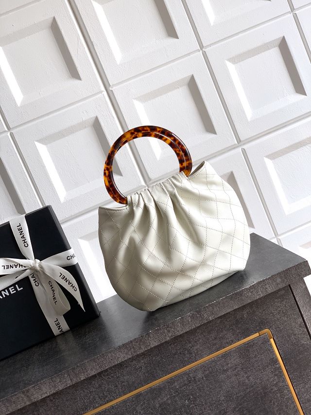 CC original lambskin small hobo bag AS6022 white