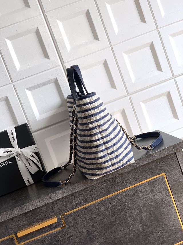 CC original raffia large shopping bag AS6007 blue