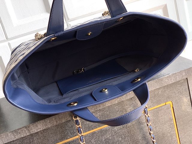 CC original raffia large shopping bag AS6007 blue