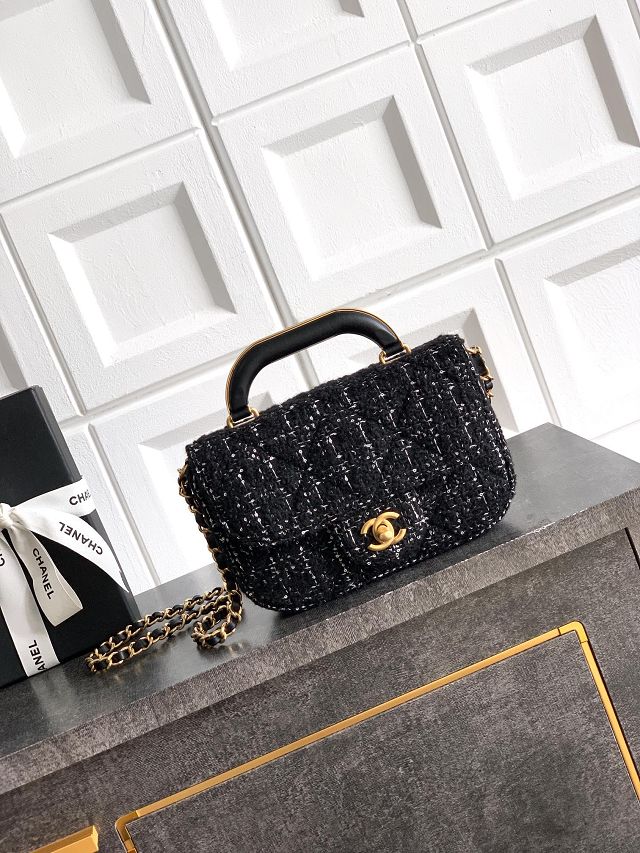 CC original tweed small clutch AS5805 black