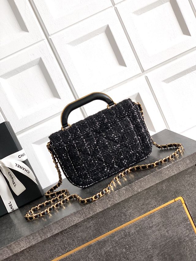 CC original tweed small clutch AS5805 black
